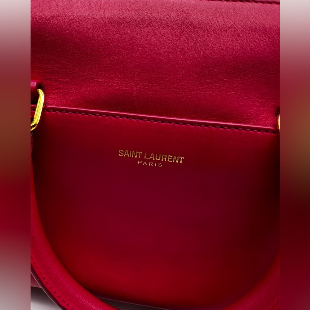 Authentic SAINT LAURENT Classics Baby Duffle Satchel Crossbody Bag Pink w/ COA - Picture 8 of 16